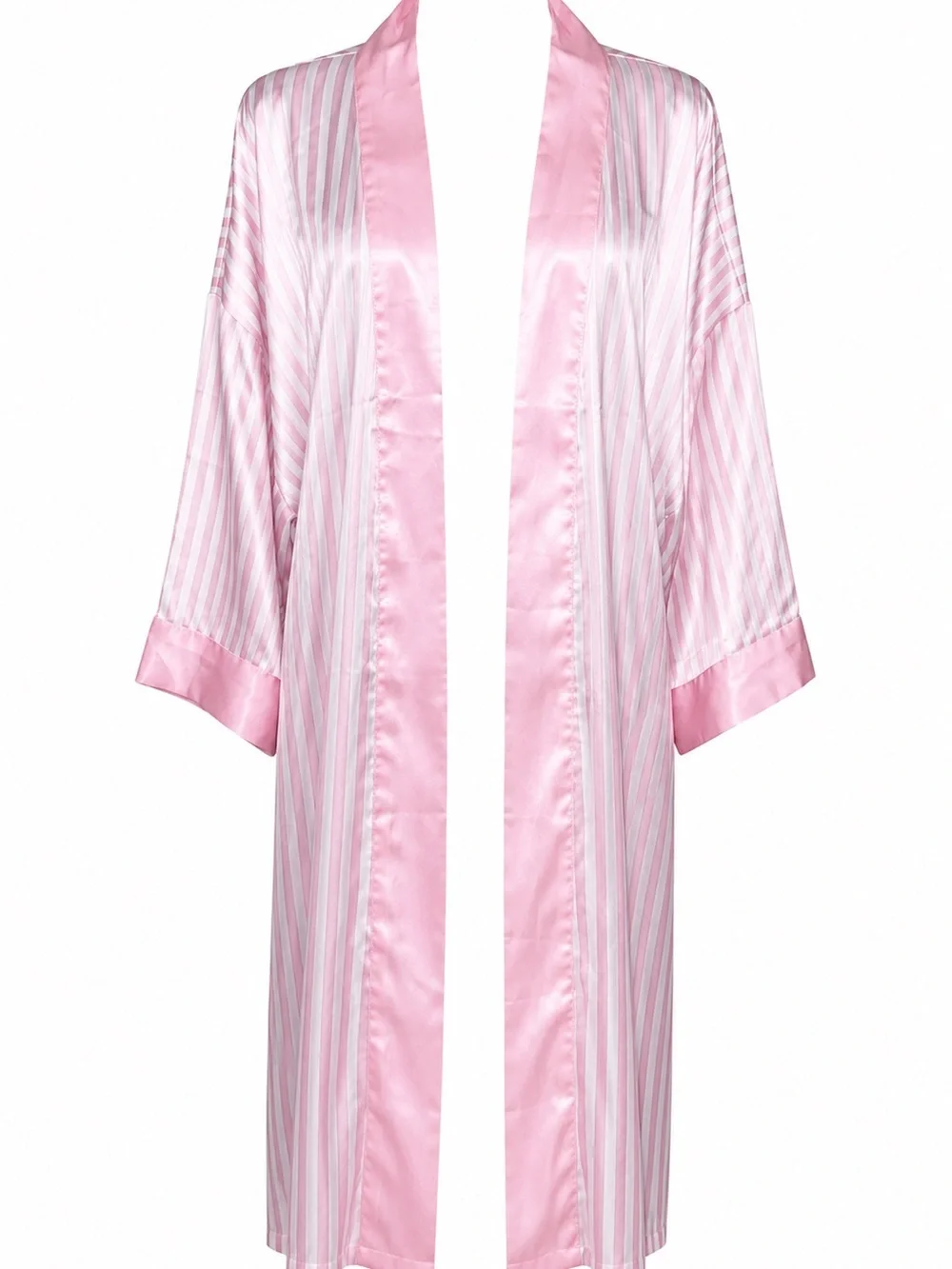 Show Me Your Mumu Harlow robe pink satin stripe coquette glam loungewear chic OS